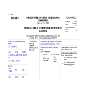 SEC Form 3 Beneficial Ownership