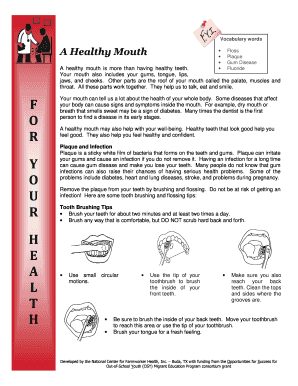 Healthy Mouth Lesson Plan