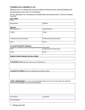 Swedish Inheritance Renunciation Application