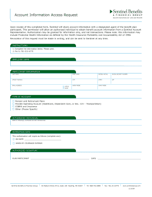 Account Information Access Request Form