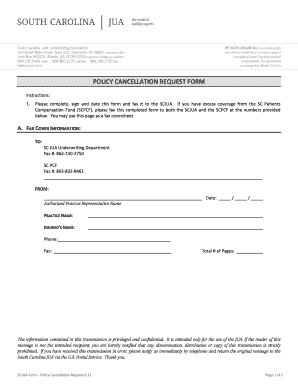 Policy Cancellation Request Form