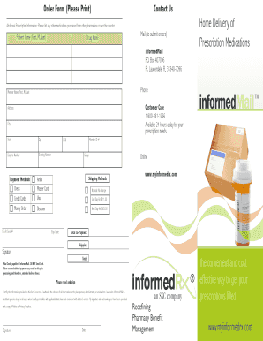 InformedMail Prescription Order Form