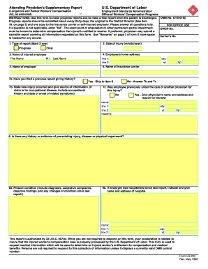 Attending Physician's Supplementary Report