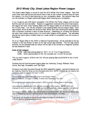 2012 Windy City Power League Registration