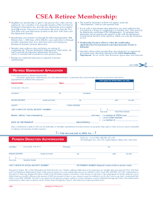 CSEA Retiree Membership Application