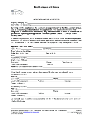 Residential Rental Application
