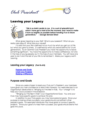 Leaving Your Legacy Guide