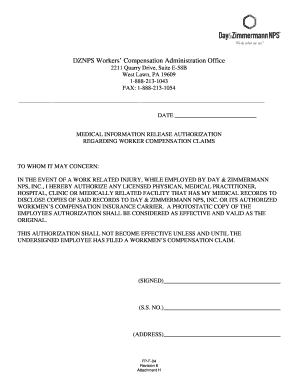 Medical Information Release Authorization