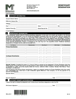 IRA Beneficiary Designation Form