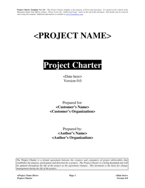 Project Charter Template