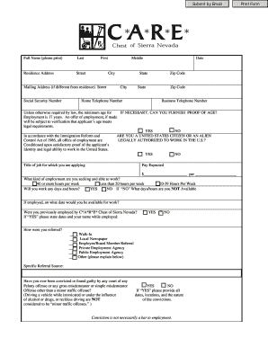 Employment Application Form