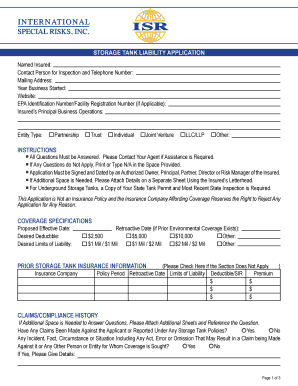 Storage Tank Liability Application