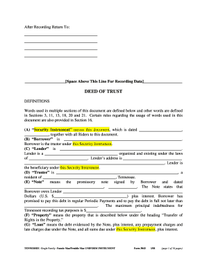 Tennessee Deed of Trust