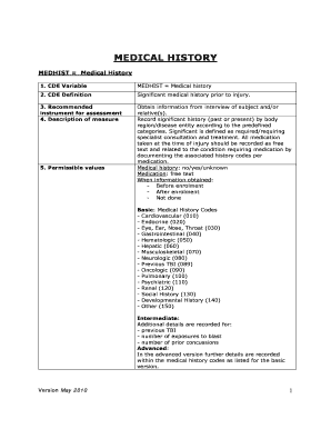 Medical History Form