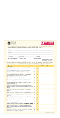 First Contact Service Request Form