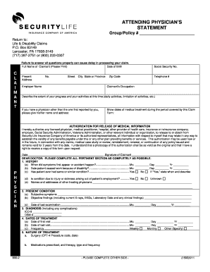 Attending Physician's Statement