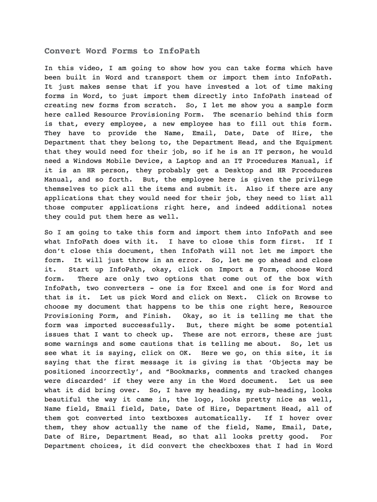 Form preview
