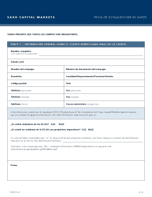 Ficha de Actualización de Datos