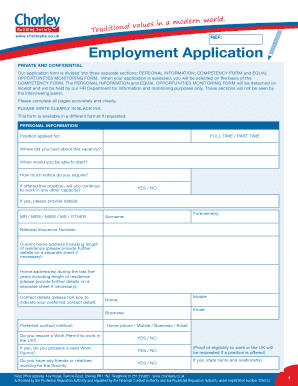 Employment Application Form