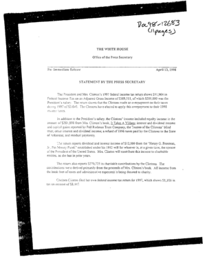 US Federal Income Tax Return 1997