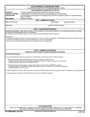 Developmental Counseling Form