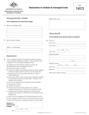 Australian Significant Investor Visa Managed Fund Declaration
