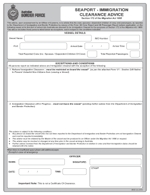 Australia Immigration Clearance Advice