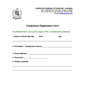 Pakistan Passport Application Form