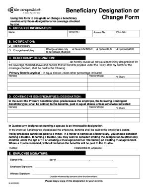 Beneficiary Designation Form