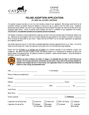 Feline Adoption Application
