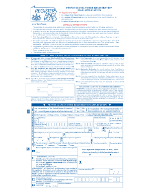 Pennsylvania Voter Registration Application