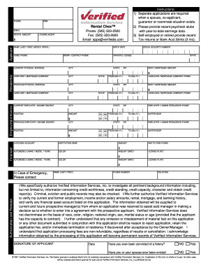 Residential Rental Application Form
