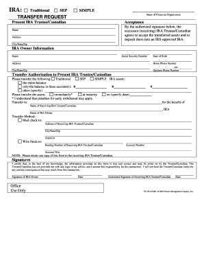 IRA Transfer Request Form