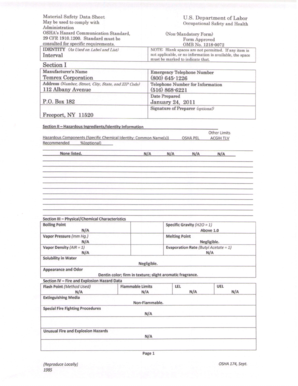 Material Safety Data Sheet
