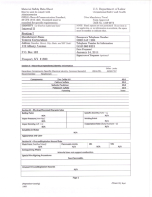 Material Safety Data Sheet