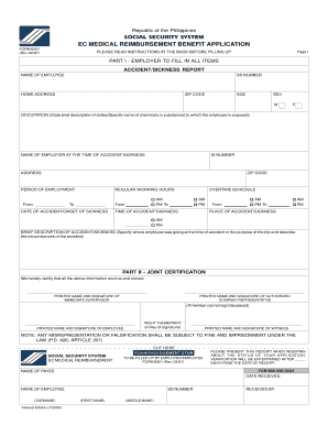 Philippines EC Medical Reimbursement Benefit Application