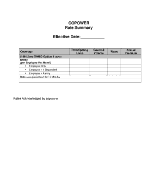 MetLife Employer Sponsored Dental Rate Summary