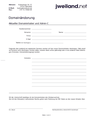 Domainänderung