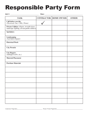 Responsible Party Form