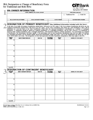 IRA Beneficiary Designation Form
