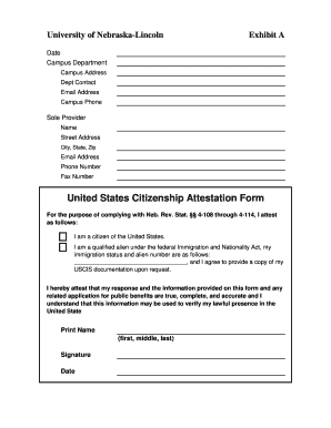 United States Citizenship Attestation Form