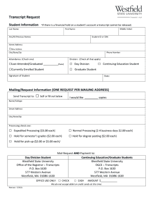 Transcript Request Form