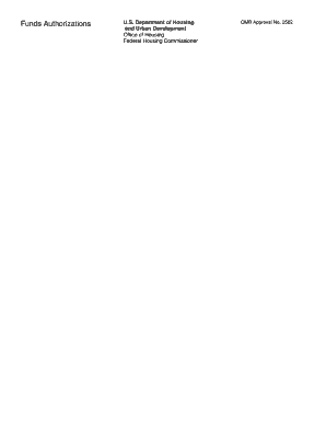 HUD-9250-OHF Funds Authorization Form
