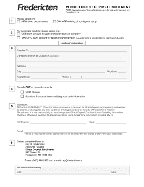 complete fillable 7 sample vendor direct deposit forms forms and