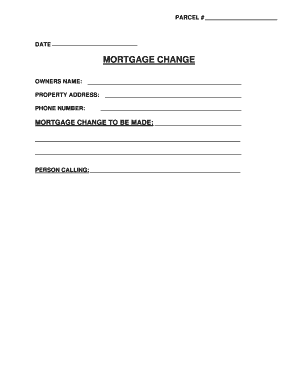 Mortgage Change Request Form