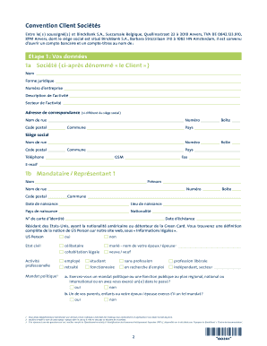 Convention Client Sociétés