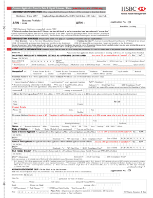 HSBC Mutual Fund Application Form