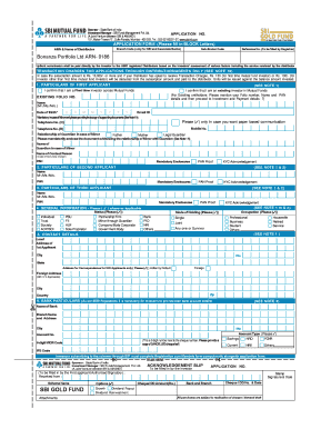 SBI Mutual Fund Application Form
