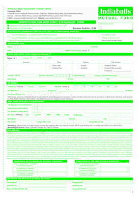 Indiabulls Mutual Fund SIP Registration Form