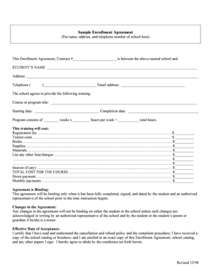 Student Enrollment Agreement